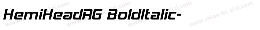 HemiHeadRG Boldltalic字体转换